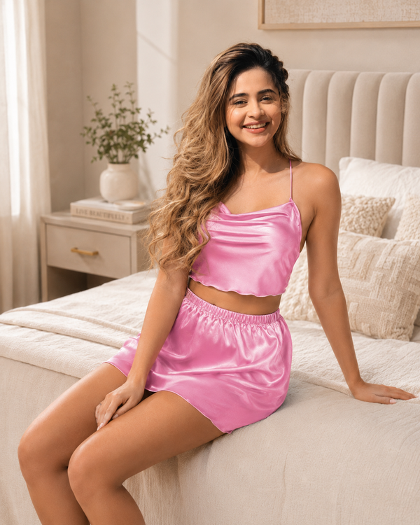 Blush Babe Short Cami & Skirt Set
